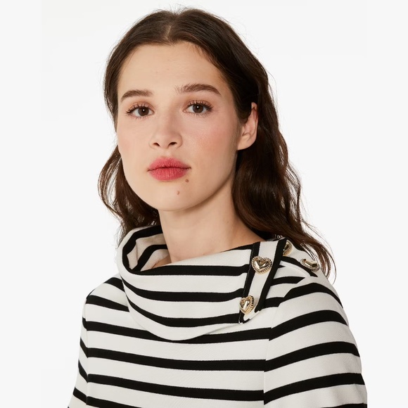 Kate Spade Turtleneck Ponte Striped Dress NWT - Picture 8 of 10